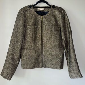 Michael Michael Kors Tweed Pattern Silk Blend Evening Jacket Size 8